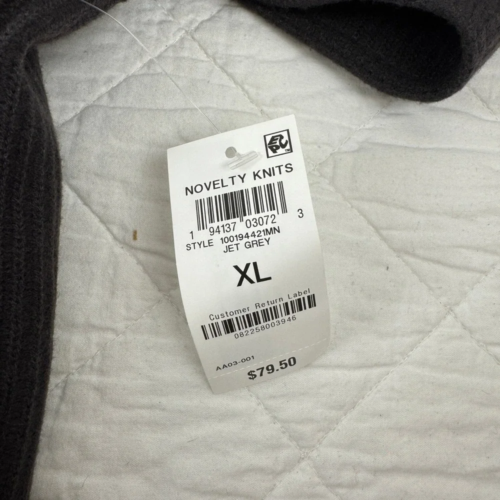 Mode of One‎ Mens Knit Trucker Jacket Jet Grey 100194421 XL New